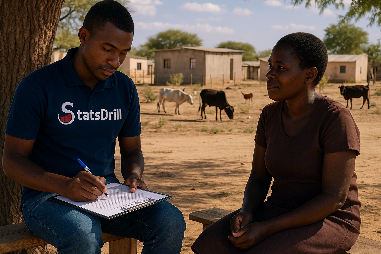 Monitoring and evaluation dashboard tracking program performance and impact